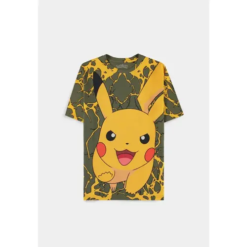 Difuzed Pokemon Pikachu Lightning Men's Short Sleeved T-Shirt Size S