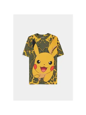 Difuzed Pokemon Pikachu Lightning Men's Short Sleeved T-Shirt Size L