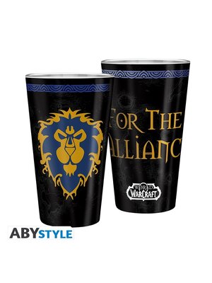 Abystyle World of Warcraft Large Glass 400ML Alliance