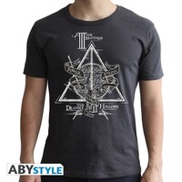 Harry Potter T-Shirt Deadly Hallows Man Dark Grey New Fit Size XXL