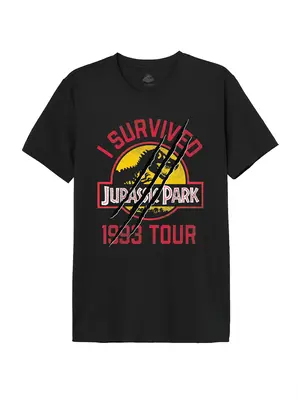 Cotton Division Jurassic Park I Survived 1993 Tour Tshirt XXL