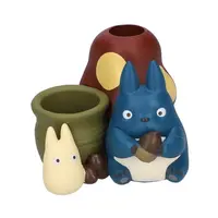Studio Ghibli My Neighbor Totoro Blue And White Totoro Figure Pen Pot 4.5 cm