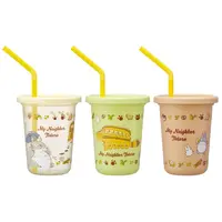Ghibli My Neighbour Totoro 3 Glasses With Straws Set