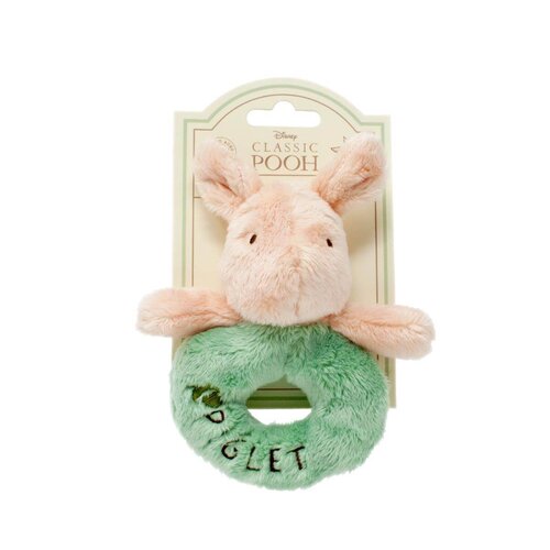 Rainbow Designs Disney Winnie the Pooh Classic Piglet Baby Ring Rattle