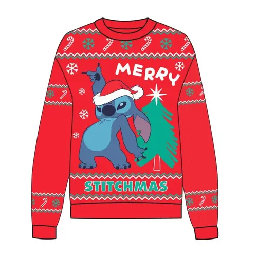 Cerda Disney Stitch-Mas Merry Christmas Jumper Size M