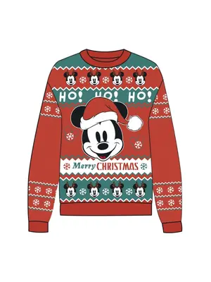 Cerda Disney Mickey Ho! Ho! Ho! Merry Xmas Christmas Jumper Size M