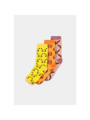 Difuzed Pokemon Crew Socks 3-Pack Size 39-42