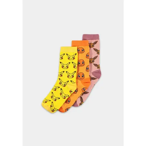 Difuzed Pokemon Crew Socks 3-Pack Size 39-42