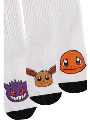 Difuzed Pokemon Socks 3-Pack Charmander Eevee Gengar Size 39-42