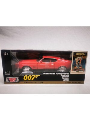 Motor Max James Bond 007 Diamonds are Forever 1:24 1971 Ford Mustang Mach I Diecast