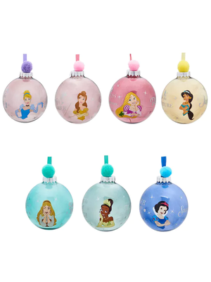 Widdop Disney Princess Set of 7 Princess Baubles Christmas
