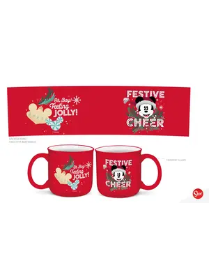 Stor Disney Mickey Mouse Breakfast Mug Merry Xmas 420ML