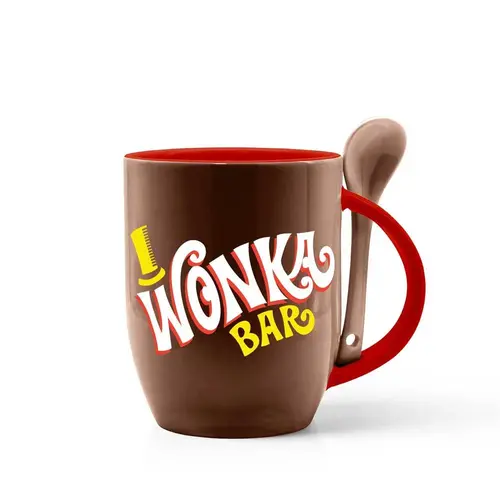 Grupo Erik Willy Wonka Logo Mug + Spoon 350ML Grupo Erik Willy Wonka Logo Mug + Spoon 350ML
