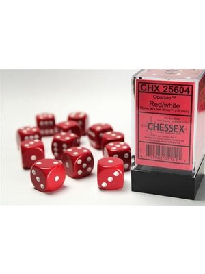 Chessex Chessex Red / White Dice Set 16mm (12 Pieces)