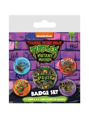 Pyramid TMNT Teenage Mutant Ninja Turtles Mutant Mayhem 5 Pack Badges