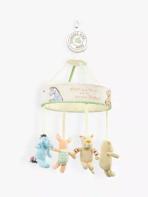 Rainbow Designs Disney Classic Winnie The Pooh Musical Cot Mobile inc 4 Knuffels