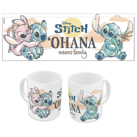Disney Stitch Angel & Stitch Ohana Ceramic Mug 325ml