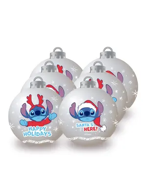 Arditex Disney Stitch Cristmas Ornaments Silver 6-Pack 8cm