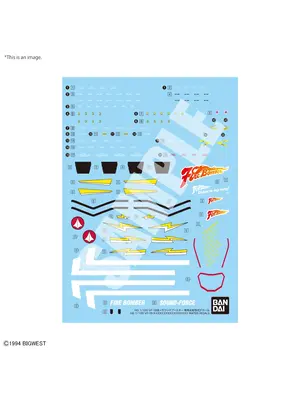 Bandai Macross HG 1/100 VF-19 Custom Fire Valkyrie Water Decals