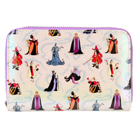 Disney Villains Wallet Iridescent Zip Around Loungefly