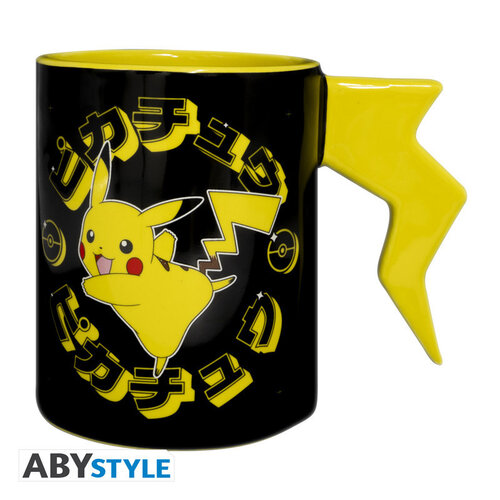 Abystyle Pokemon Pikachu Lightning Bolt 3D Handle Mug