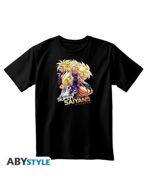 Abystyle Dragon Ball Unisex Black T-Shirt Saiyans Size S