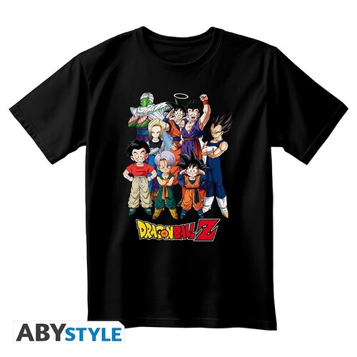 Abystyle Dragon Ball Unisex Black T-Shirt Goku's Group Size L Abystyle Dragon Ball Unisex Black T-Shirt Goku's Group Size L