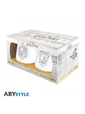 Abystyle Harry Potter 2 Glass Set Ravenclaw & Hufflepuff