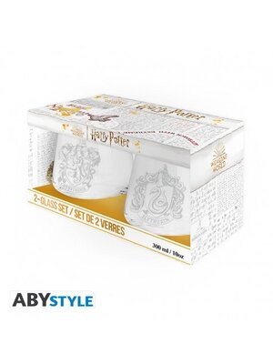 Abystyle Harry Potter 2 Glass Set Gryffindor & Slytherin