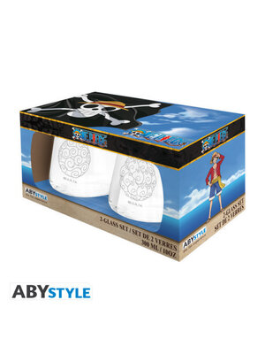 Abystyle One Piece 2 Glass Set Devils Fruit
