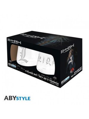 Abystyle Death Note 2 Glass Set Kira & L