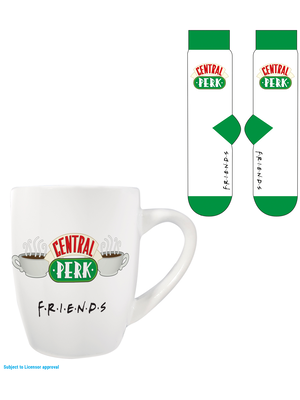 Pyramid Friends Central Perk Mug 315Ml and Female Socks Size 36-41
