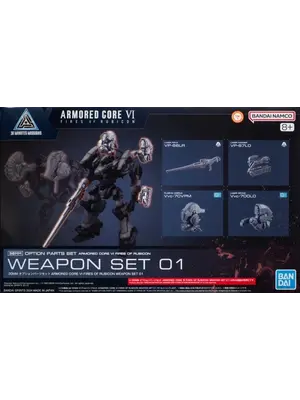 Bandai Armored Core VI 30MM Option Parts Set Weapon Set 01 Model Kit