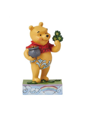 Disney Traditions Disney Traditions Winnie The Pooh Lucky Ol' Bear With Clovers and Pot Gold Figure