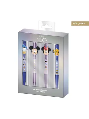 Cerda Disney 100 Characters 4 Ball-Point Pen Set
