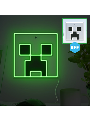 Paladone Minecraft Creeper Wall Mountable Led Neon Light