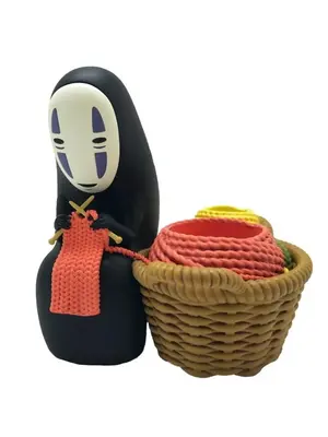 Benelic Ghibli Spirited Away No Face Knit Figure Pencilholder 7.5cm