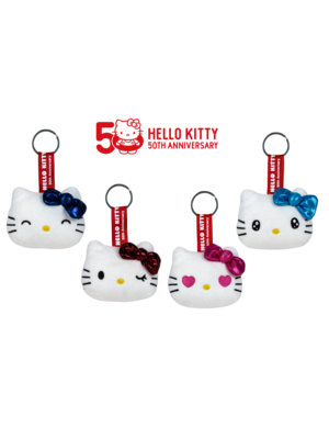 Play By Play Hello Kitty 50TH Anniversary Pluche Keychain 7cm Assortment