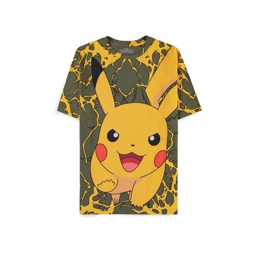 Difuzed Pokemon Pikachu Lightning Men's Short Sleeved T-Shirt Size M