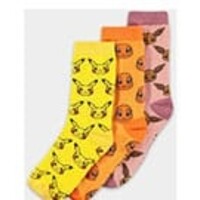 Pokemon Socks 3-Pack Three Icons Size 35-38