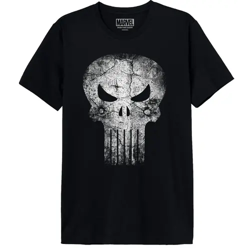 Cotton Division Marvel Punisher Skull Distress T-Shirt Men Size L