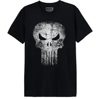 Marvel Punisher Skull Distress T-Shirt Men Size S