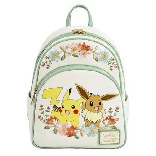 Loungefly Pokemon Pikachu & Eevee Floral Mini Backpack Loungefly Loungefly Pokemon Pikachu & Eevee Floral Mini Backpack Loungefly