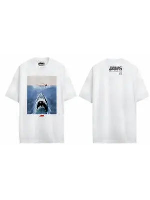 Cotton Division Jaws Original poster 1975 T-Shirt Size XL