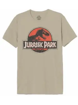 Cotton Division Jurassic Park Grunge Logo Jurassic T-Shirt Men Size L