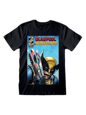 Heroes Inc Marvel Deadpool T-Shirt Wolverine Reflection Size M