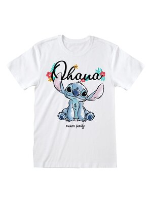 Heroes Inc Disney Stitch Ohana Means Family T-Shirt White Size M