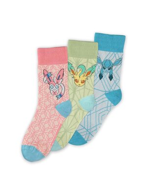 Difuzed Pokemon Eevee Evolution II 3-Pack of 3 pais of Socks Size 43-46