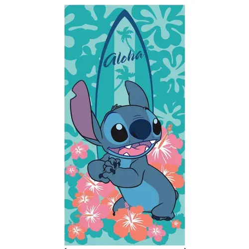 Aymax Disney Lilo & Stitch Aloha Flower Beach Towel 70x140cm Aymax Disney Lilo & Stitch Aloha Flower Beach Towel 70x140cm