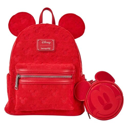 Loungefly Disney Mickey Ears Burnout Mini Backpack Loungefly